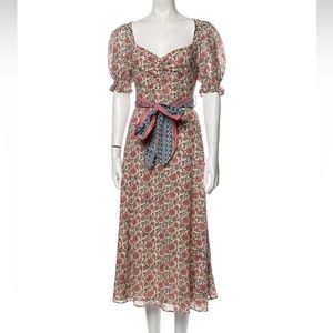 Cleobella block print belted dress